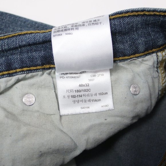 Signature by Levi's Mens 40x32 Straight S51 Denim Jeans - Picture 6 of 7